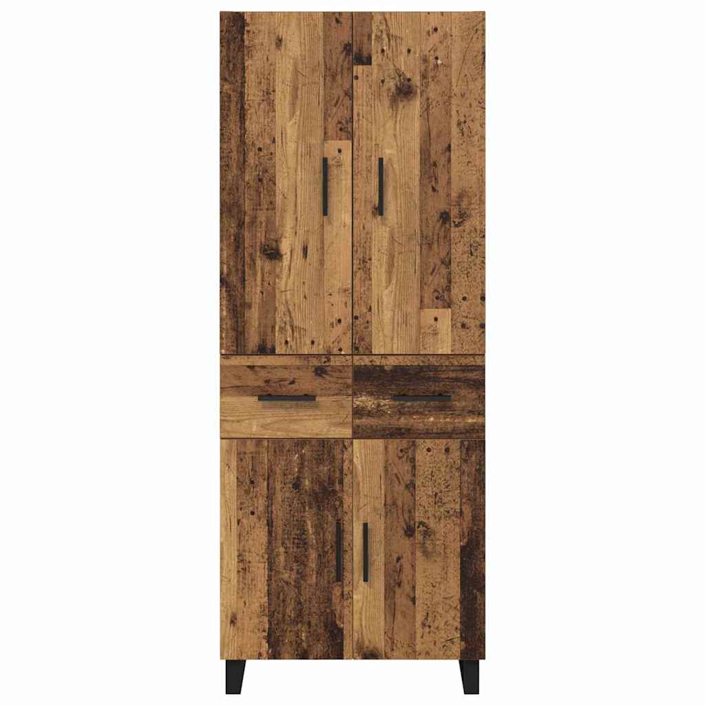 vidaXL Highboard with Drawer 2 pcs Old Wood 69.5 x 34 x 180 cm