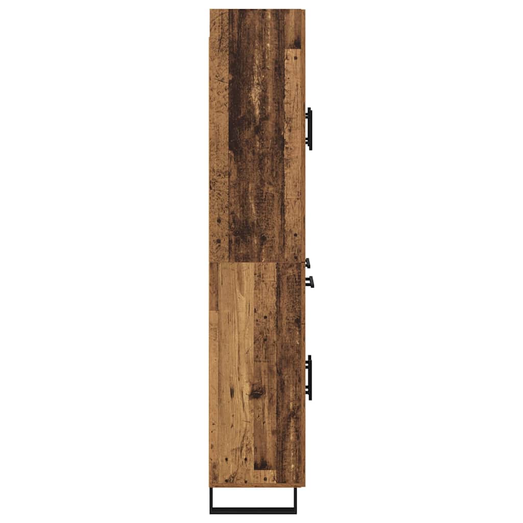 vidaXL Highboard with Drawer 2 pcs Old Wood 69.5 x 34 x 180 cm