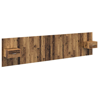 vidaXL Headboard with Cabinet 3 pcs Old Wood Engineered Wood