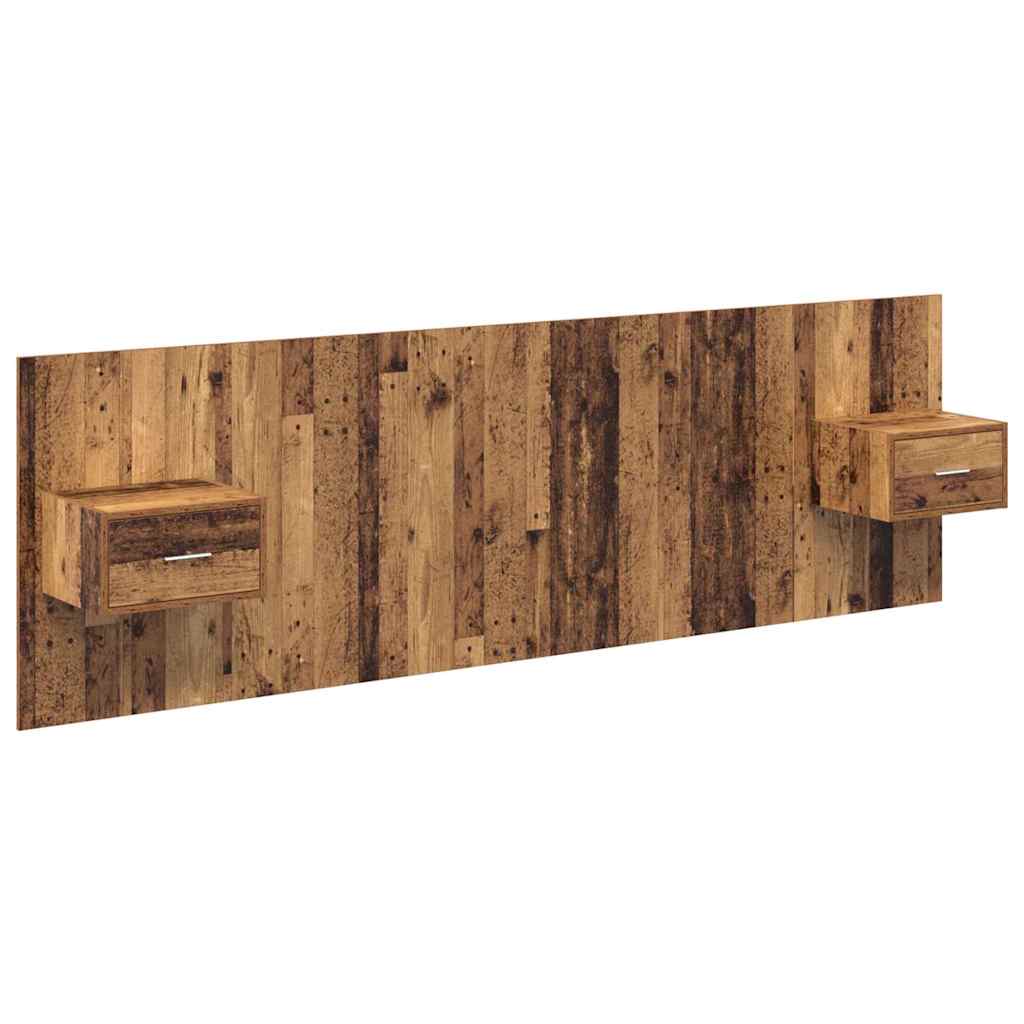 vidaXL Headboard with Cabinet 3 pcs Old Wood Engineered Wood