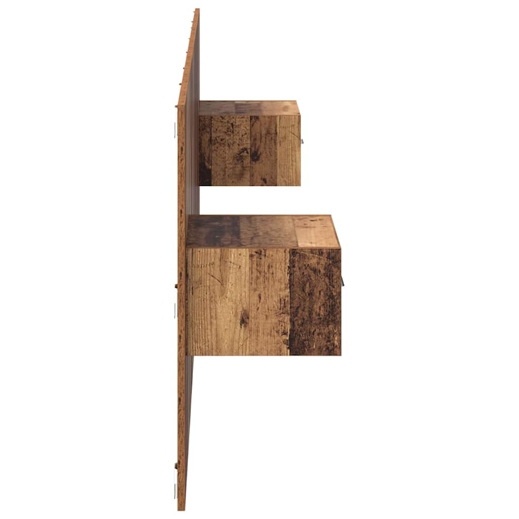 vidaXL Headboard with Cabinet 3 pcs Old Wood Engineered Wood