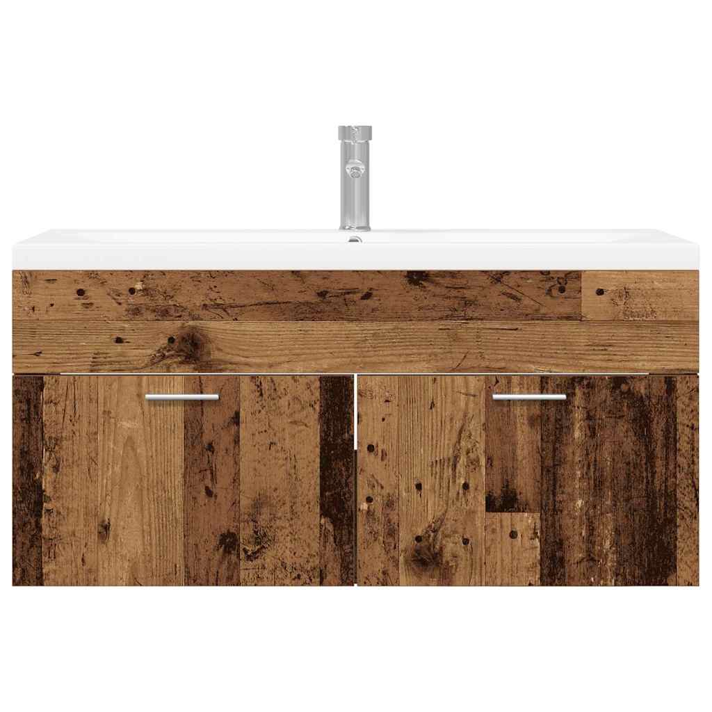 vidaXL Bathroom Cabinet Old Wood 100 x 38.5 x 46 cm Engineered Wood