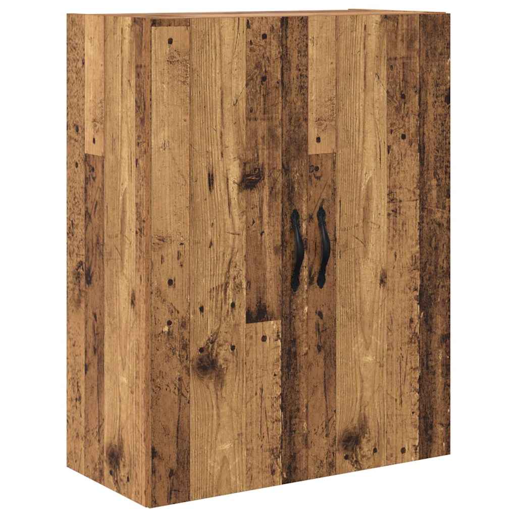 vidaXL Highboard with Drawer 2 pcs Old Wood Engineered Wood and Glass