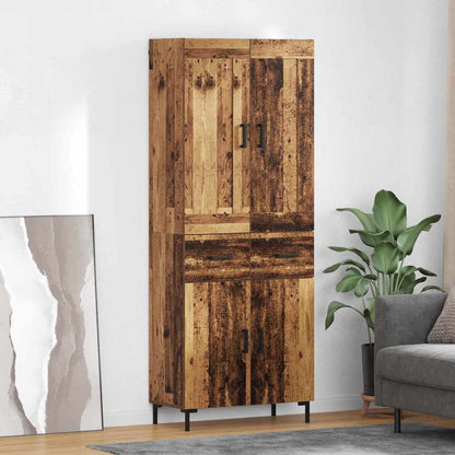 vidaXL Highboard with Drawer 2 pcs Old Wood Engineered Wood