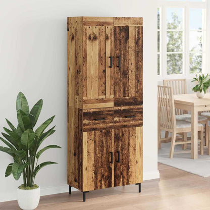 vidaXL Highboard with Drawer 2 pcs Old Wood Engineered Wood