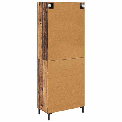 vidaXL Highboard with Drawer 2 pcs Old Wood Engineered Wood