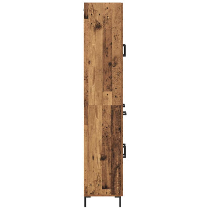 vidaXL Highboard with Drawer 2 pcs Old Wood Engineered Wood