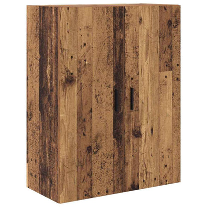 vidaXL Highboard with Drawer 2 pcs Old Wood Engineered Wood and Glass