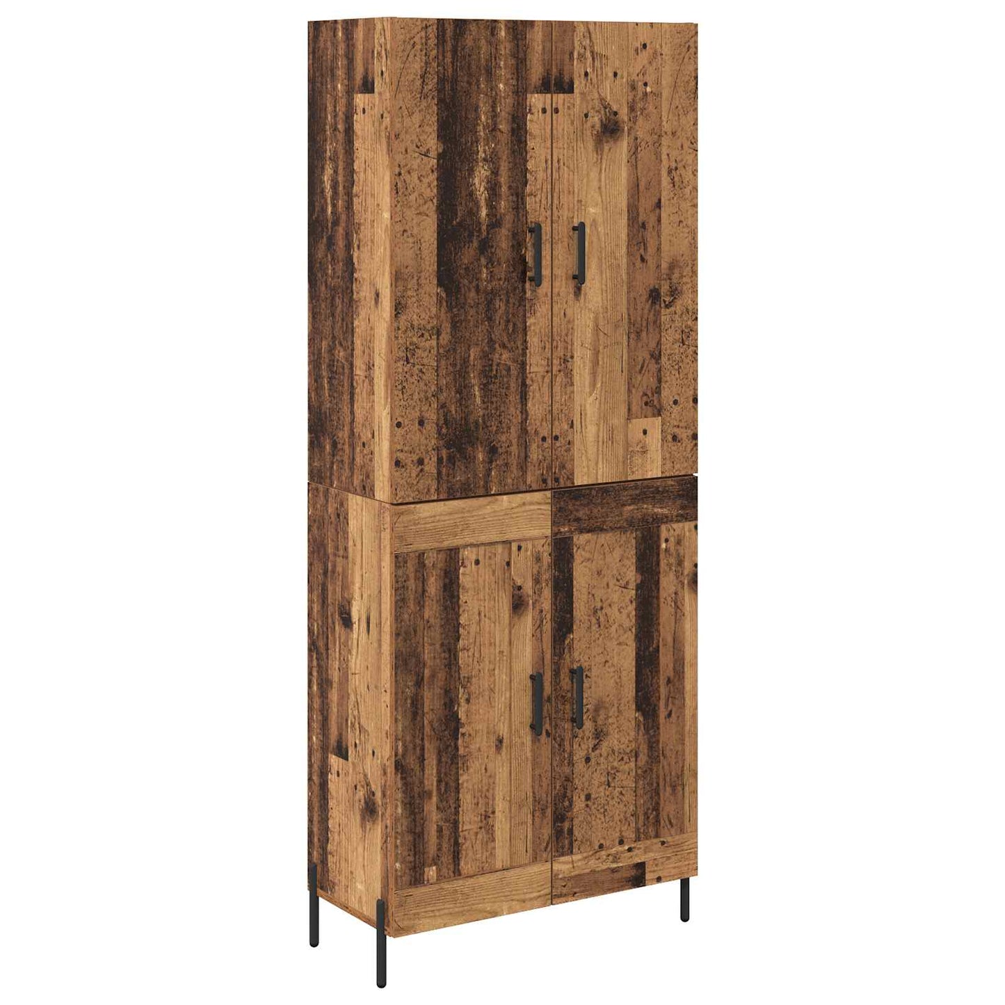vidaXL Highboard Old Wood 69.5 x 34 x 180 cm Engineered Wood