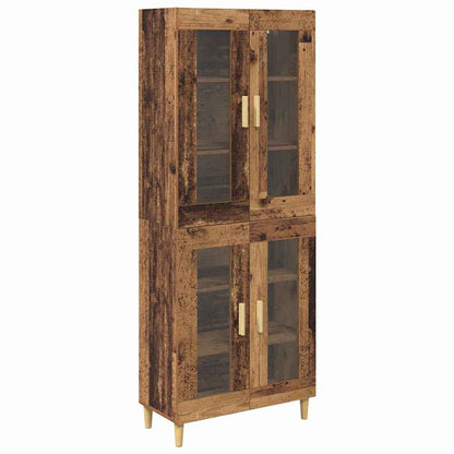 vidaXL Highboard Old Wood 69.5 x 34 x 180 cm Engineered Wood