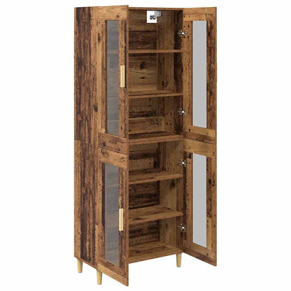 vidaXL Highboard Old Wood 69.5 x 34 x 180 cm Engineered Wood