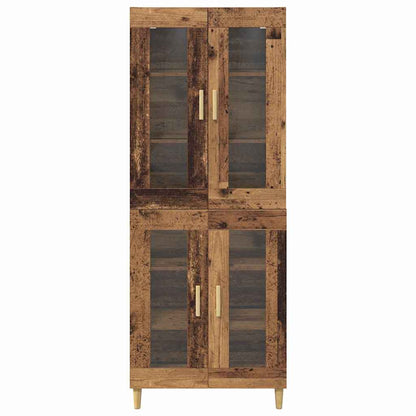 vidaXL Highboard Old Wood 69.5 x 34 x 180 cm Engineered Wood