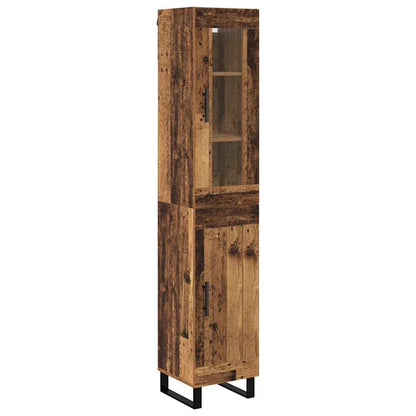 vidaXL Highboard Old Wood 34.5 x 34 x 180 cm Engineered Wood