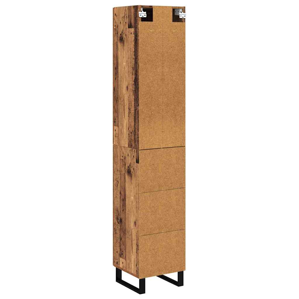 vidaXL Highboard Old Wood 34.5 x 34 x 180 cm Engineered Wood