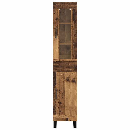 vidaXL Highboard Old Wood 34.5 x 34 x 180 cm Engineered Wood