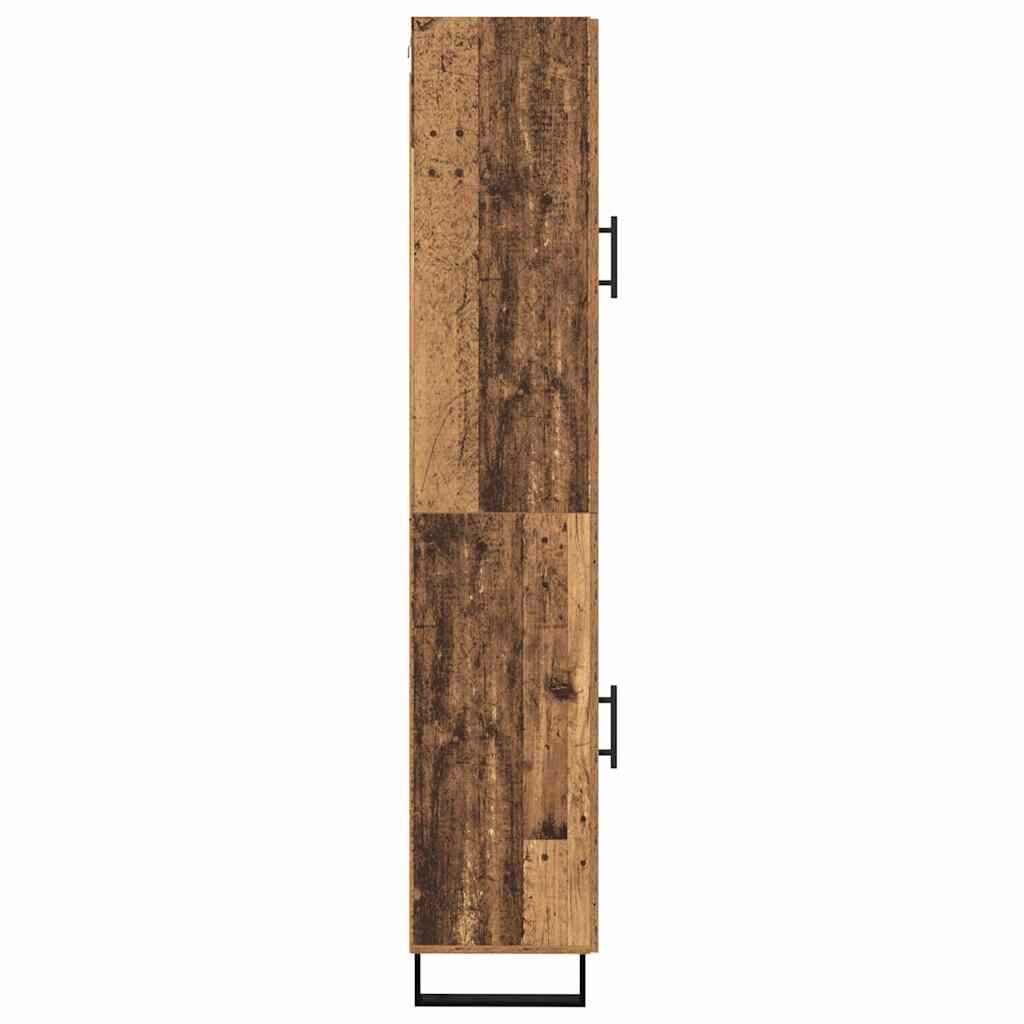 vidaXL Highboard Old Wood 34.5 x 34 x 180 cm Engineered Wood