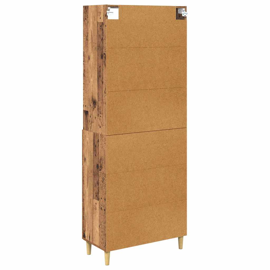 vidaXL Highboard Old Wood 69.5 x 34 x 180 cm Engineered Wood