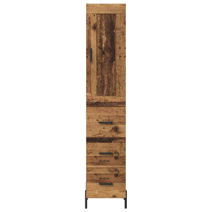 vidaXL Highboard Old Wood 34.5 x 34 x 180 cm Engineered Wood