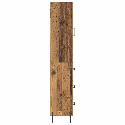 vidaXL Highboard Old Wood 34.5 x 34 x 180 cm Engineered Wood