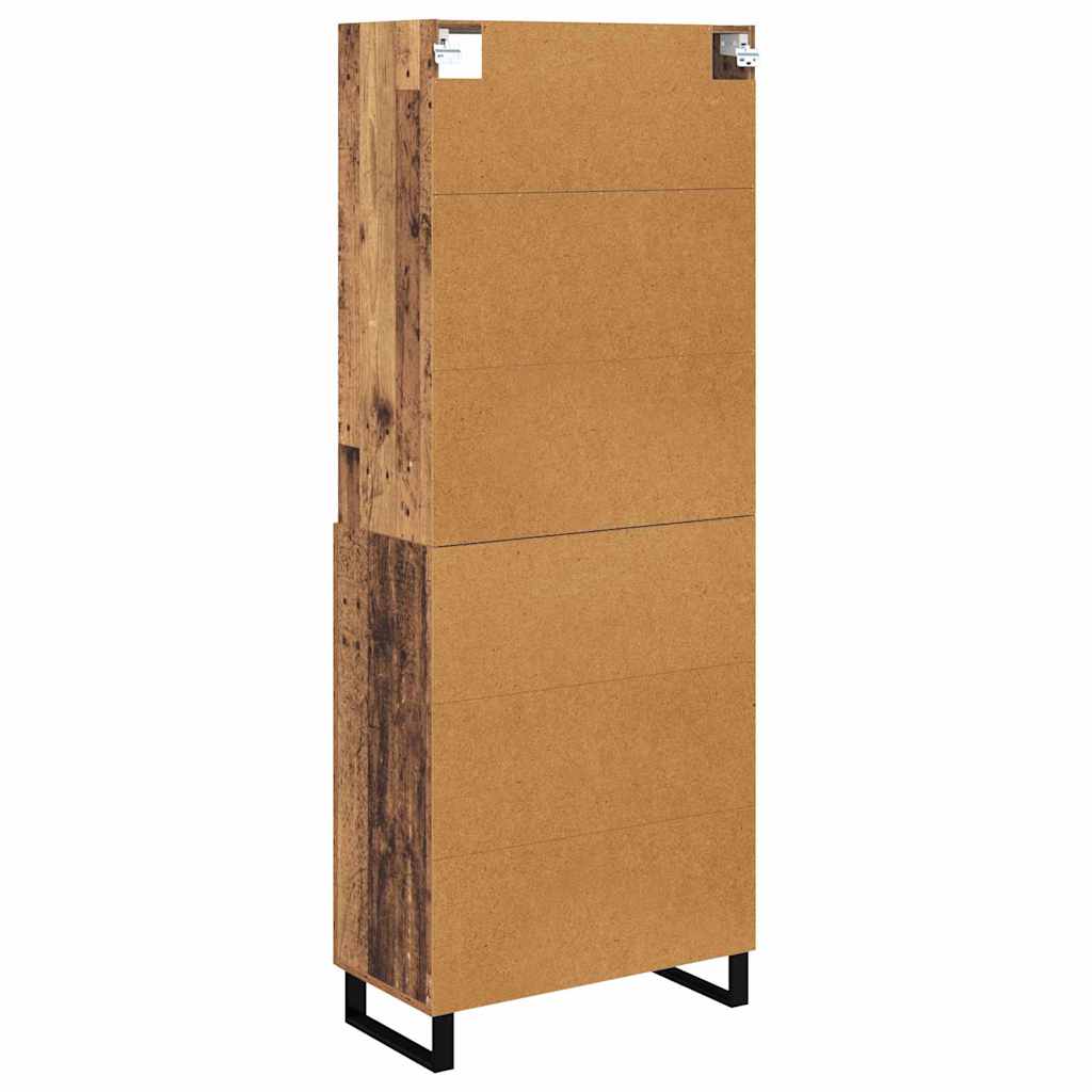 vidaXL Highboard with Drawer 2 pcs Old Wood Engineered Wood