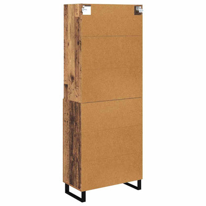 vidaXL Highboard with Drawer 2 pcs Old Wood Engineered Wood
