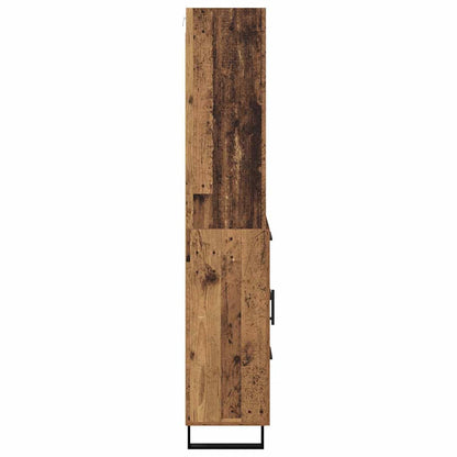 vidaXL Highboard with Drawer 2 pcs Old Wood Engineered Wood