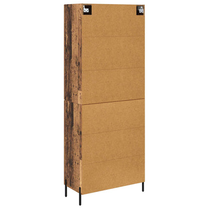 vidaXL Highboard Old Wood 69.5 x 34 x 180 cm Engineered Wood