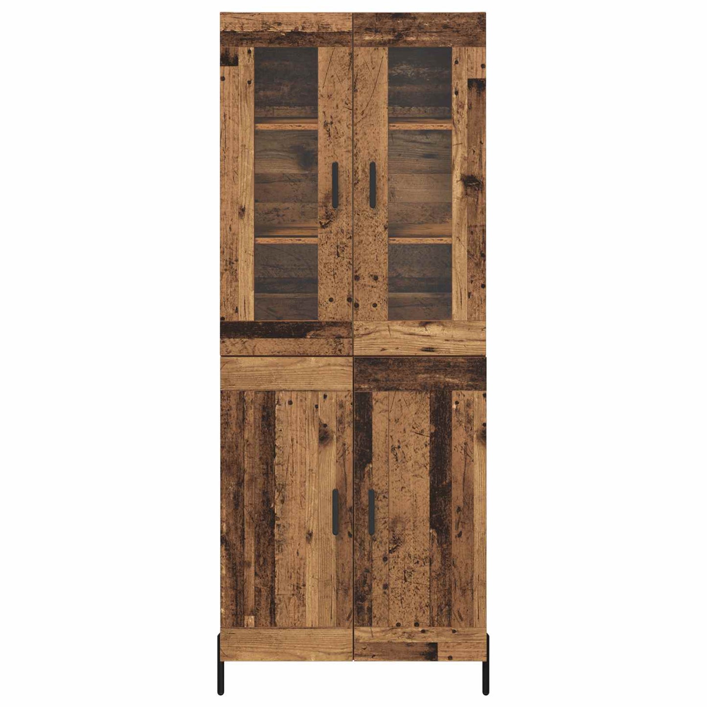 vidaXL Highboard Old Wood 69.5 x 34 x 180 cm Engineered Wood