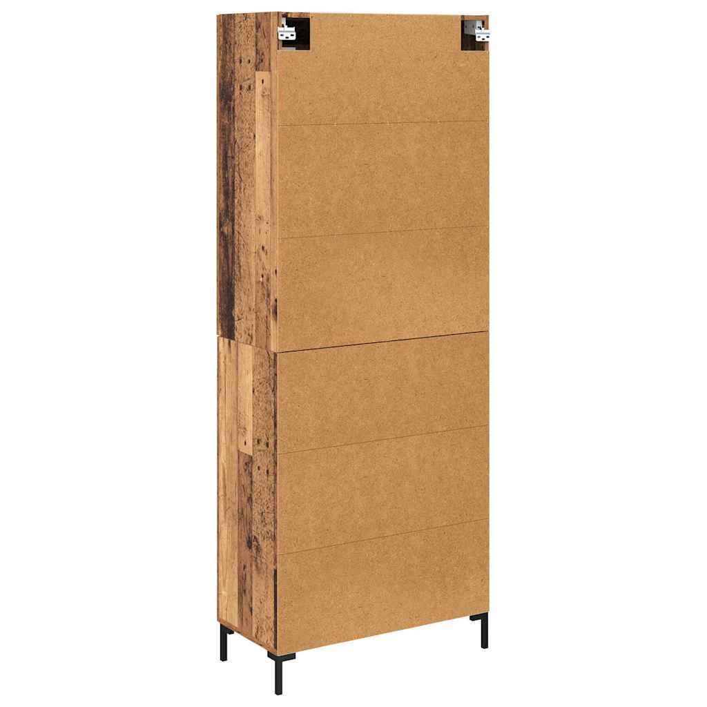 vidaXL Highboard with Drawer 2 pcs Old Wood Engineered Wood