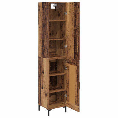 vidaXL Highboard Old Wood 69.5 x 34 x 180 cm Engineered Wood