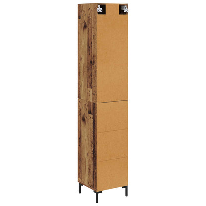 vidaXL Highboard Old Wood 69.5 x 34 x 180 cm Engineered Wood