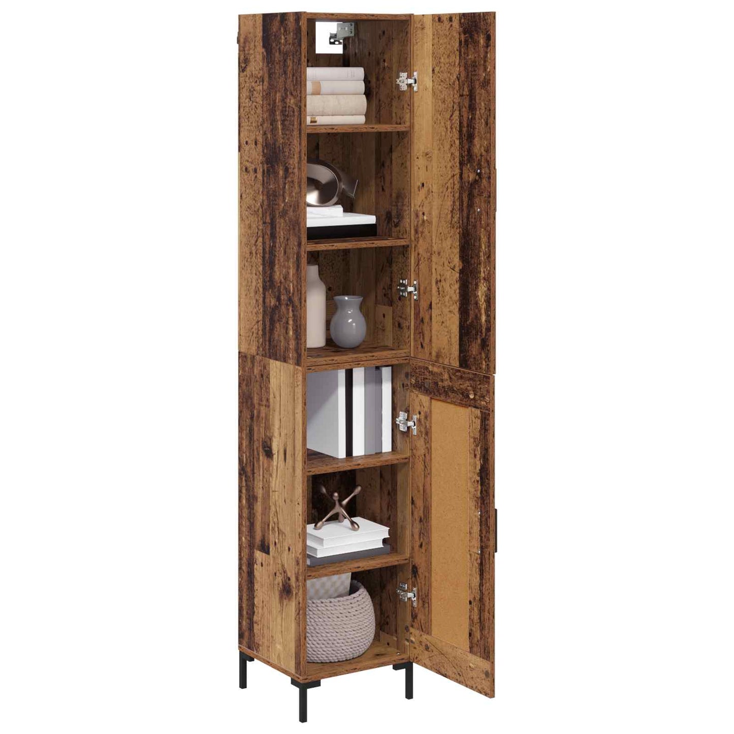 vidaXL Highboard Old Wood 69.5 x 34 x 180 cm Engineered Wood