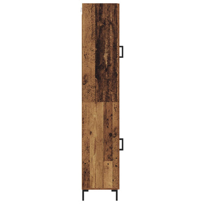 vidaXL Highboard Old Wood 69.5 x 34 x 180 cm Engineered Wood