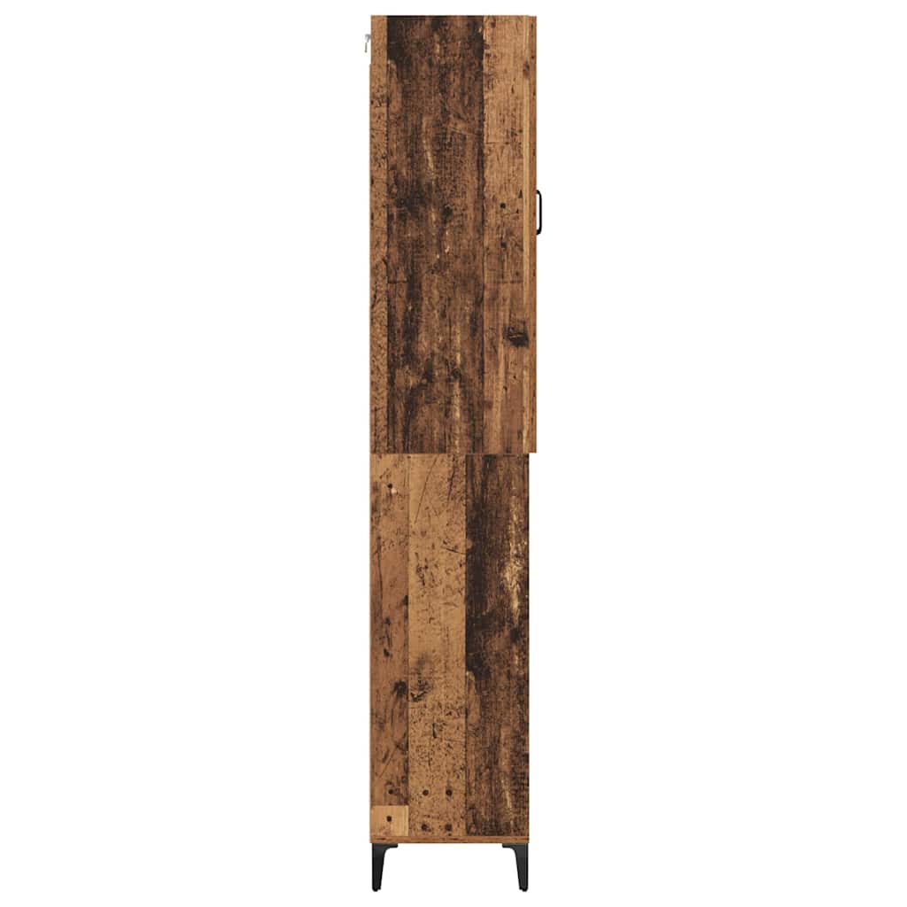 vidaXL Highboard Old Wood 69.5 x 34 x 180 cm Engineered Wood