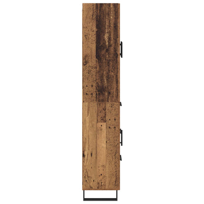 vidaXL Highboard with Drawer 2 pcs Old Wood Engineered Wood