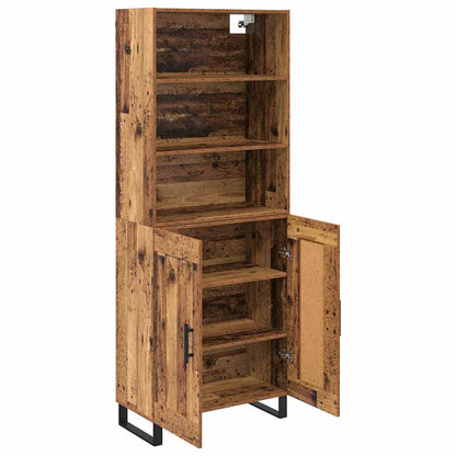 vidaXL Highboard 2 pcs Old Wood Engineered Wood
