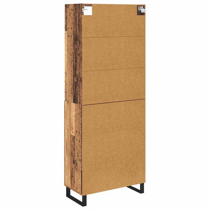 vidaXL Highboard 2 pcs Old Wood Engineered Wood