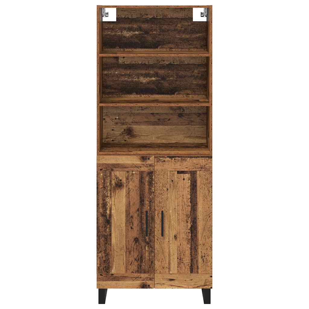 vidaXL Highboard 2 pcs Old Wood Engineered Wood