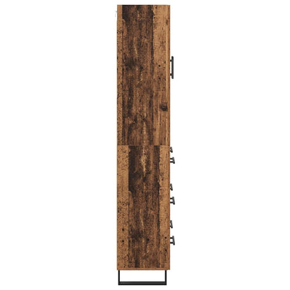 vidaXL Highboard with Drawer 2 pcs Old Wood Engineered Wood