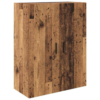 vidaXL Highboard with Drawer 2 pcs Old Wood Engineered Wood and Glass