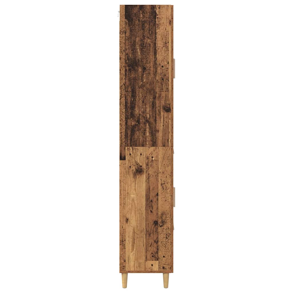 vidaXL Highboard Old Wood 69.5 x 34 x 180 cm Engineered Wood