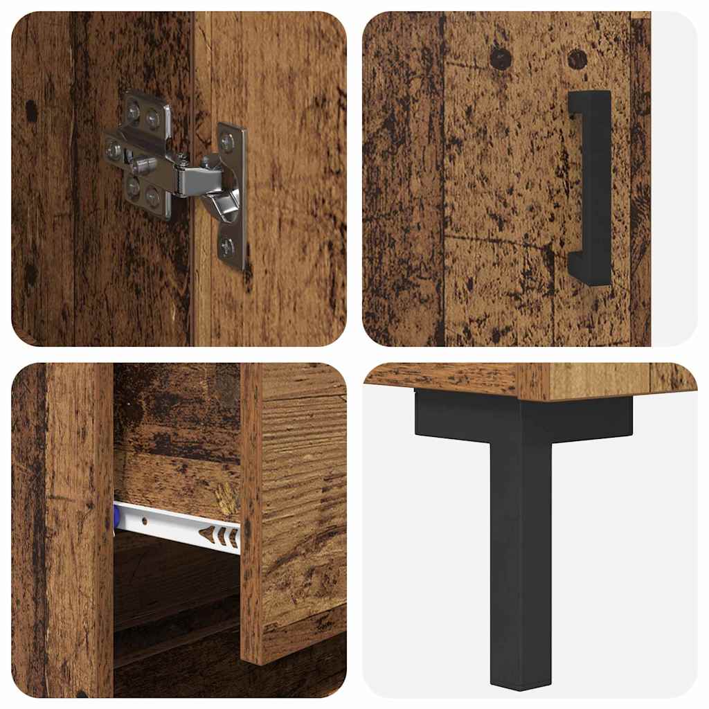 vidaXL Highboard Old Wood 69.5 x 34 x 180 cm Engineered Wood
