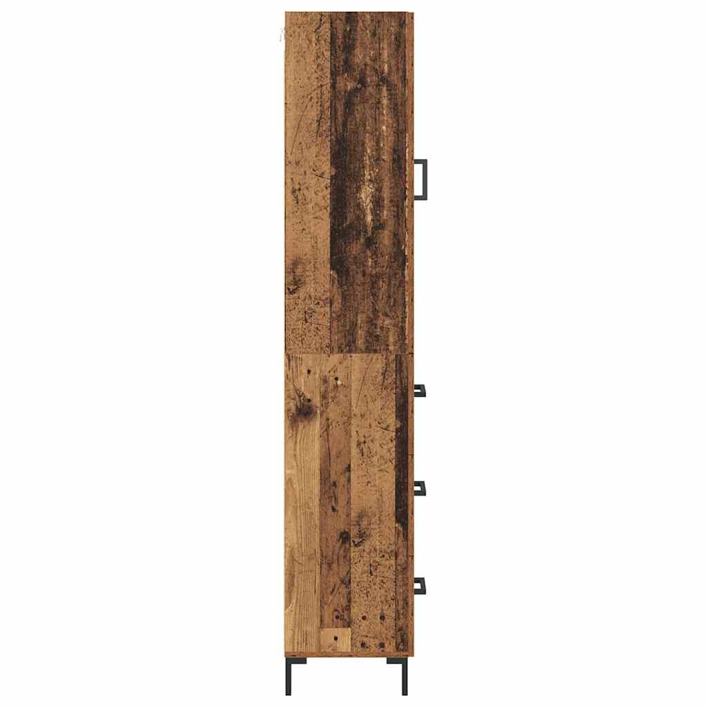 vidaXL Highboard Old Wood 69.5 x 34 x 180 cm Engineered Wood