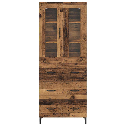 vidaXL Highboard Old Wood 69.5 x 34 x 180 cm Engineered Wood