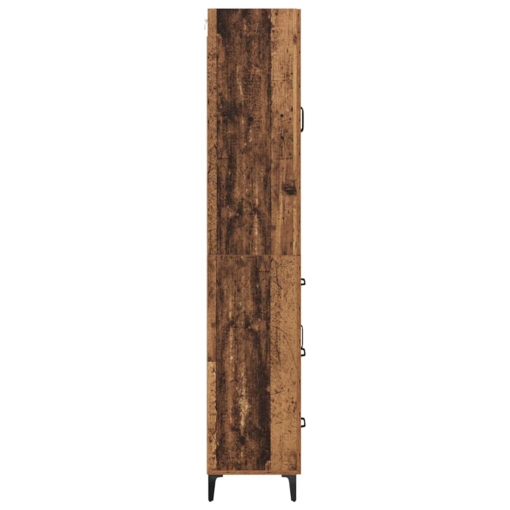 vidaXL Highboard Old Wood 69.5 x 34 x 180 cm Engineered Wood