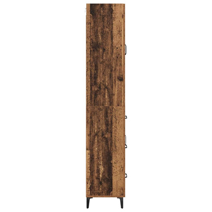 vidaXL Highboard Old Wood 69.5 x 34 x 180 cm Engineered Wood