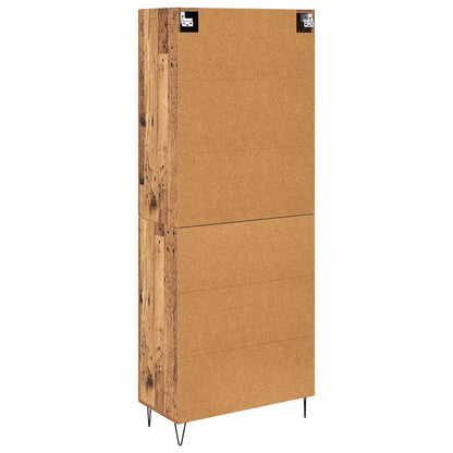 vidaXL Highboard with Drawer 2 pcs Old Wood Engineered Wood