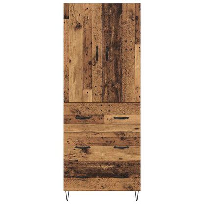 vidaXL Highboard with Drawer 2 pcs Old Wood Engineered Wood