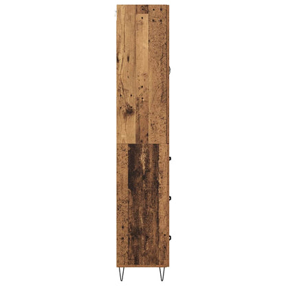 vidaXL Highboard with Drawer 2 pcs Old Wood Engineered Wood