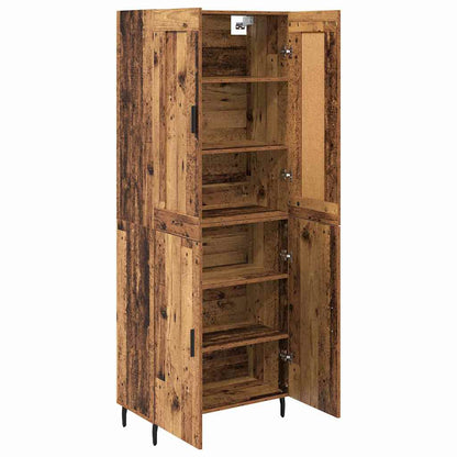 vidaXL Highboard 2 pcs Old Wood Engineered Wood